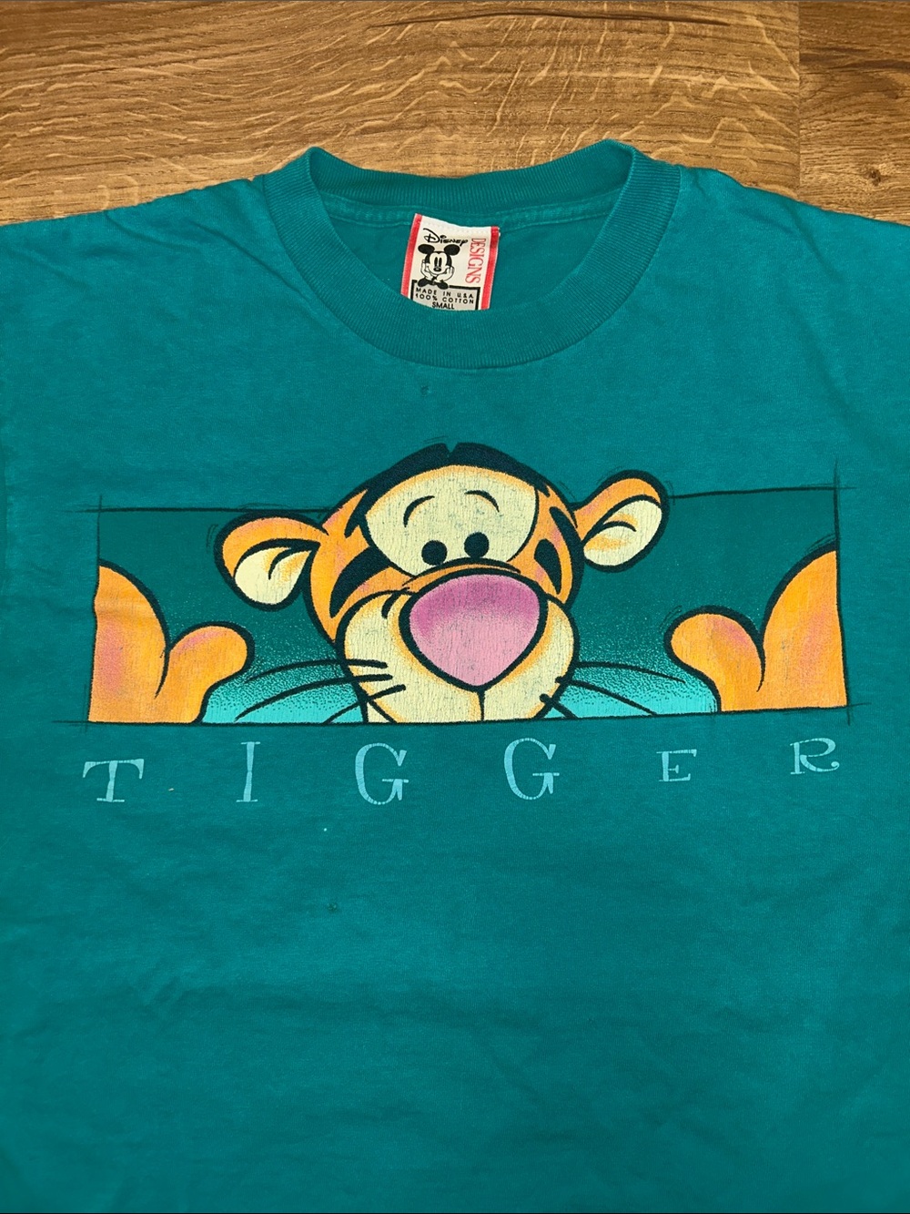 Vintage 90s Disney Teal Tigger Graphic Tee